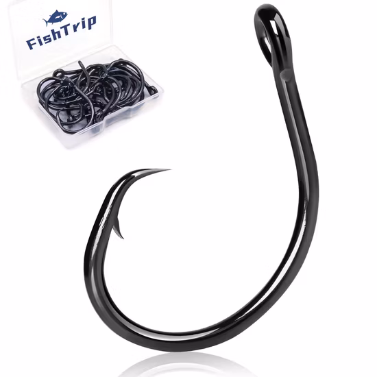Fish Trip Circle Saltwater Fishing 3X Strong Catfish 25PCS Hooks